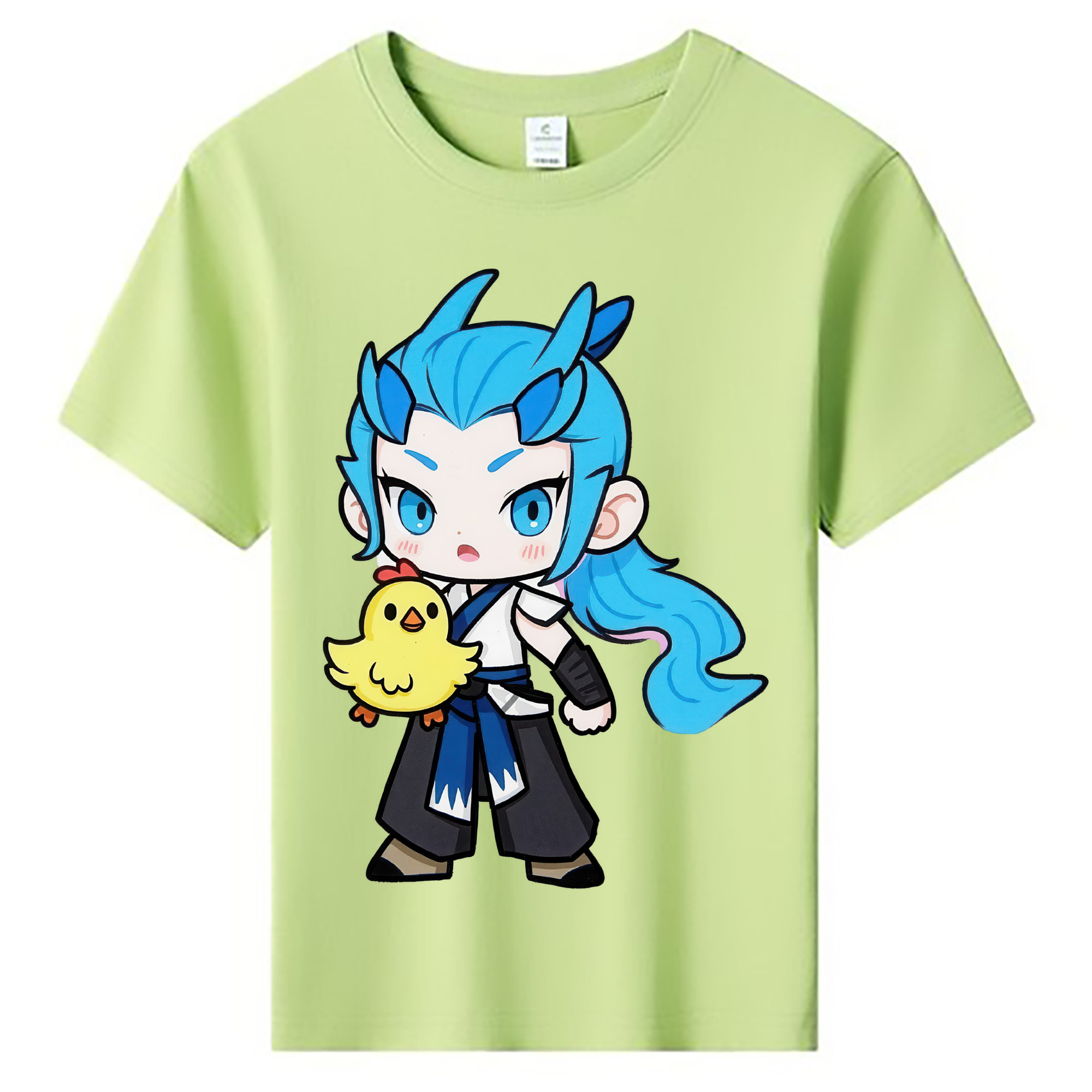（画像用） Ne Zha 2 ナタ 魔童の大暴れ 綿100％キッズTシャツ（フロントプリント）
